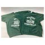 (2) Vintage Roanoke Stonewalls Green Sweatshirts