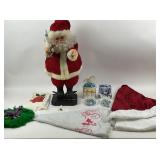 Holiday Decor, Working Electronic Santa Figure, Or