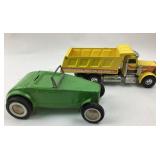 Buddy L Pressed Roadster car, ERTL Peterbilt Dump