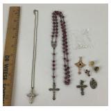 Cross Necklaces, Rosary, Religious Medals