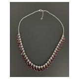 .925 BBJ Sterling Silver red and clear stone