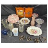 Decorative Ceramics, Glassware, Wooden Plaque