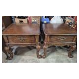 Wood End Tables With Drawer (2) 25 in. X 27 in.