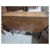 Wood Drop Leaf Table With Reeded Legs16 in. X