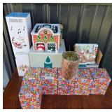 Partylite Gingerbread House, Fire Station, Peanuts