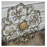 Metal Wall Art With Floral & Leaf Design 36 in. X