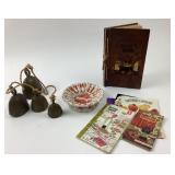 1941 Hereï¿½s How Cocktail Book, Ashtray, Brass Bell