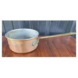 Copper Saucepan With Brass Handle