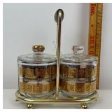 MCM Jeannette Glass Condiment Caddy