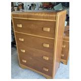 Waterfall highboy chest of drawers