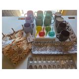Stoneware Mugs, Glass Watering Bulbs, French Bakin