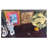Framed Tapestry, Framed Artwork, Porcelain Figures