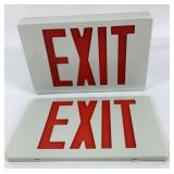 Red And White Exit Signs