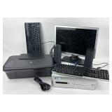 Dell Desktop Computer, Monitor, HP Printer