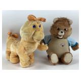 1985 Teddy Ruxpin and Grubby Animatronic Toys