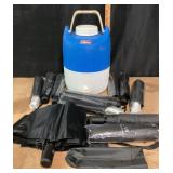 Coleman Beverage Dispenser, UV Protection Umbrella