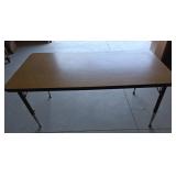 Wood Laminate Table With Metal Legs