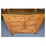 Climax Oak Chest With Drawers And Cabinet