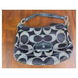 Coach Black Monogram Shoulder Bag