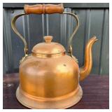 Copper Tea Kettle With Wood Handle