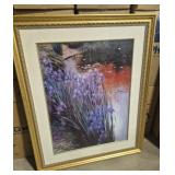 Framed Art Print Titled "Irises" or "Reflections
