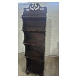 Waterfall Bookcase Features Four Fixed Graduated