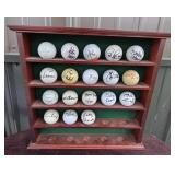 Signed Golf Balls With Display Case