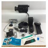 Minolta Film Cameras, Flash, Vivitar Lens