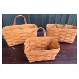 Longaberger Handwoven Baskets, 1988,1990