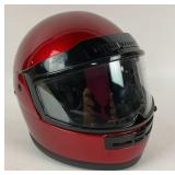 Red Full-Face Motorcycle Helmet