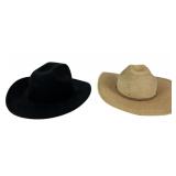 Black Felt Hat, Straw Cowboy Hat