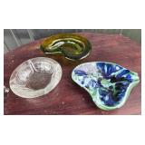 Plymouth Products Ceramic, Glass Ashtrays