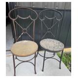 Metal Bistro Chairs With Scrolled Backs
