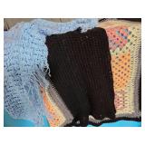Crocheted Blankets with Fringe and Patterns