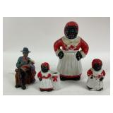 Black Americana Figures With Red Outfit Details