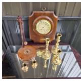 Springfield Thermometer, Baldwin Brass Candlestick