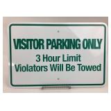 18" x 12" Visitor Parking Only 3 Hour Limit Heavy
