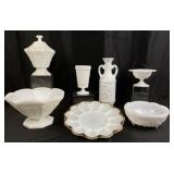 7 pc Vintage Milk Glass Collection