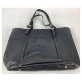 Coach Black Leather Tote Bag