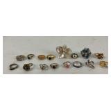 Costume Jewelry Rings: 18k HGE Tigers Eye s6.5