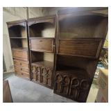 Pressed Wood Cabinets (3) With Shelves, Doors,
