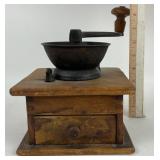 Wooden Manual Coffee Grinder With Drawer