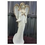Ceramic Angel Figurine with Glazed Finish