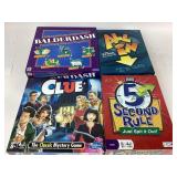 Board Games Featuring Clue, Balderdash, 5 Second R