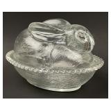 Bunny Rabbit on Nest Vintage Candy Dish set