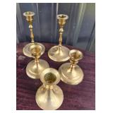 Hosley Solid Brass Candlestick Holders