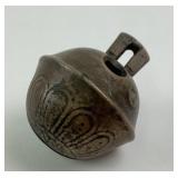 Primitive Antique Brass #8 Petal Sleigh Bell