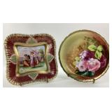 2 Antique Bowls Unique Hand Painted Angelika