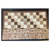 42"x48" Quilt Brown/Natural Dbl Sided