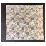 48"x62" Quilt Blue Floral Dbl Sided
